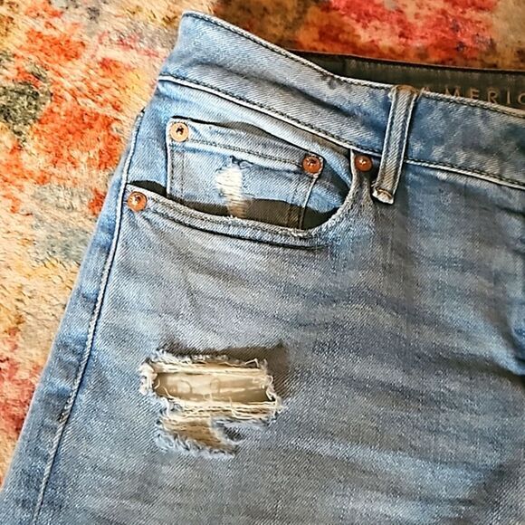 🔥🔥🔥NEW!!!.. American Eagle Airflex Plus slim patches jeans!!! - Picture 8 of 10